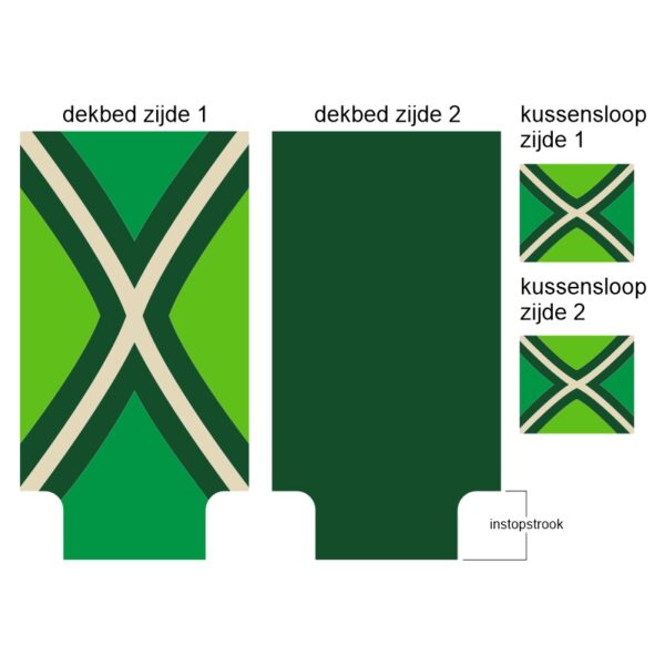 Achterhoekse vlag dekbedovertrek 140 x 220 cm met kussensloop - Afbeelding 2
