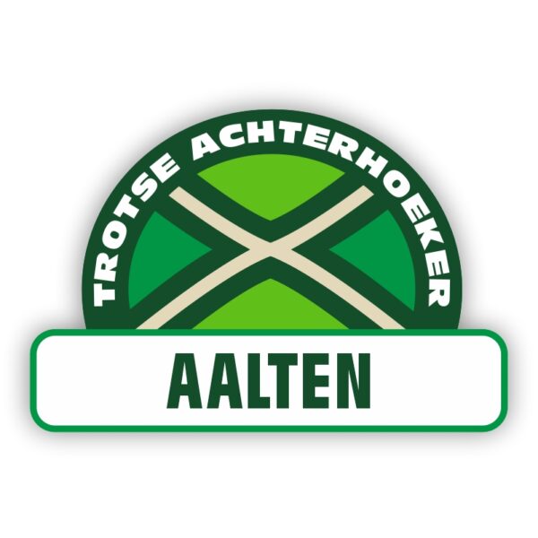 Plaatsnaam sticker Achterhoekse Vlag - Aalten