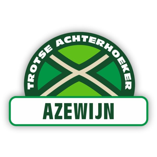 Plaatsnaam sticker Achterhoekse Vlag - Azewijn