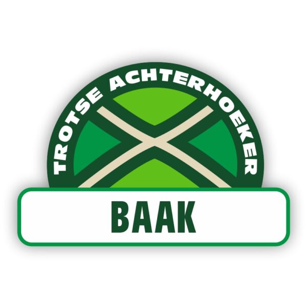 Plaatsnaam sticker Achterhoekse Vlag - Baak