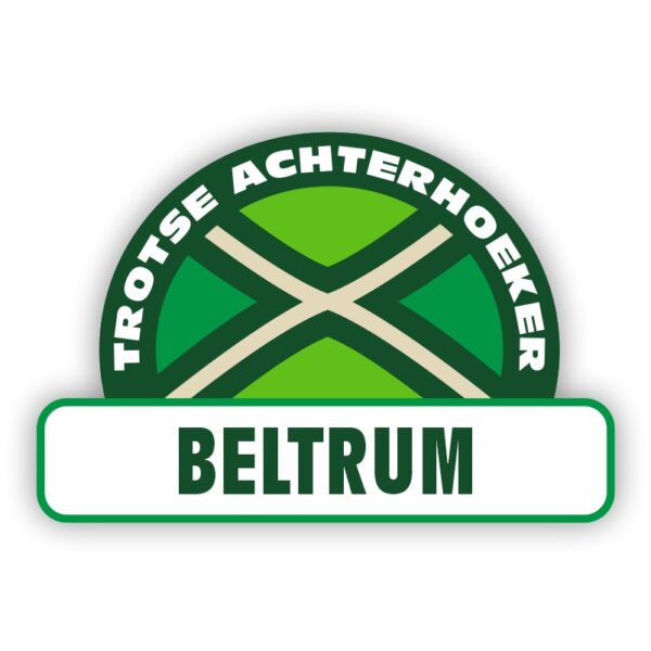 Plaatsnaam sticker Achterhoekse Vlag - Beltrum