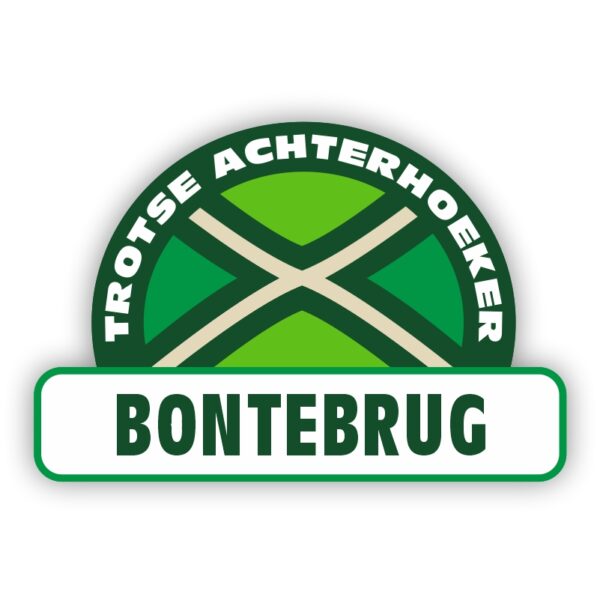 Plaatsnaam sticker Achterhoekse Vlag - Bontebrug