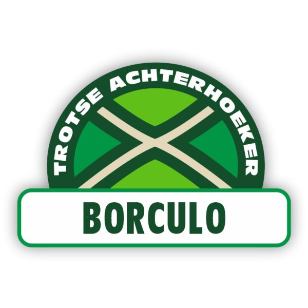 Plaatsnaam sticker Achterhoekse Vlag - Borculo