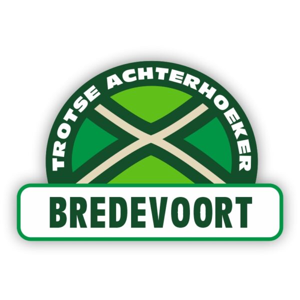 Plaatsnaam sticker Achterhoekse Vlag - Bredevoort