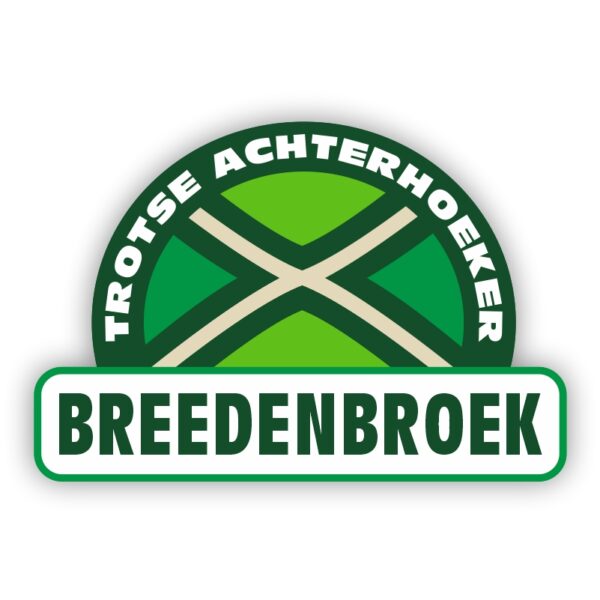 Plaatsnaam sticker Achterhoekse Vlag - Breedenbroek