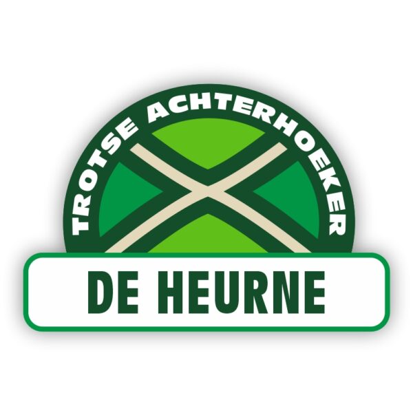 Plaatsnaam sticker Achterhoekse Vlag - De Heurne
