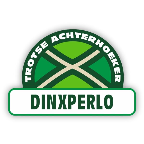 Plaatsnaam sticker Achterhoekse Vlag - Dinxperlo