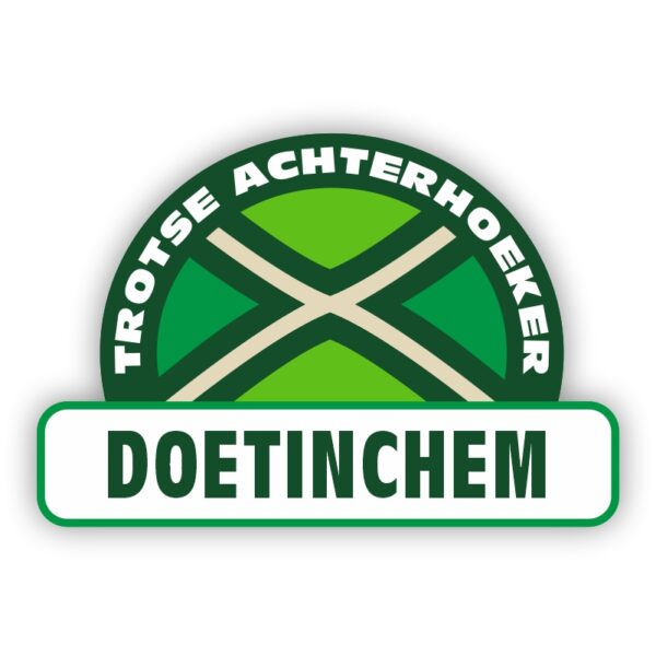 Plaatsnaam sticker Achterhoekse Vlag - Doetinchem