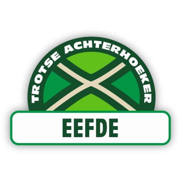 Plaatsnaam sticker Achterhoekse Vlag - Eefde