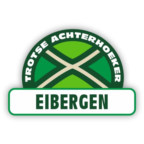 Plaatsnaam sticker Achterhoekse Vlag - Eibergen