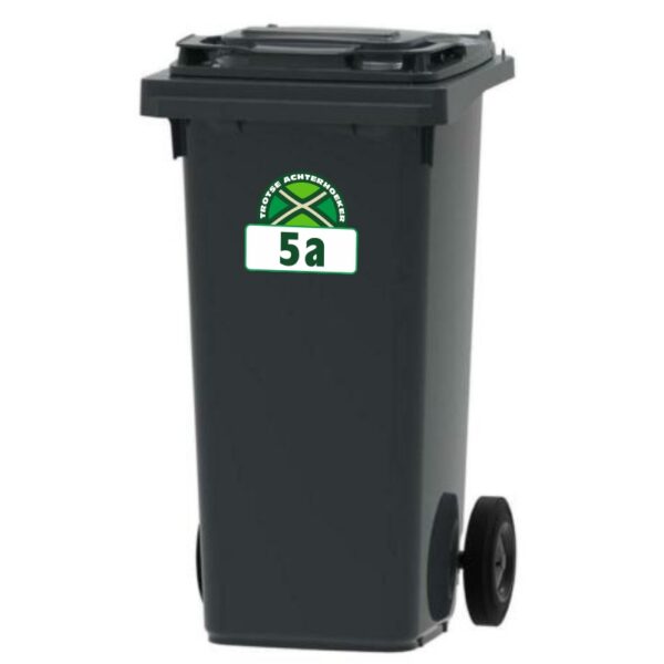 Container sticker Achterhoekse Vlag met huisnummer - Afbeelding 2