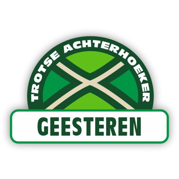 Plaatsnaam sticker Achterhoekse Vlag - Geesteren