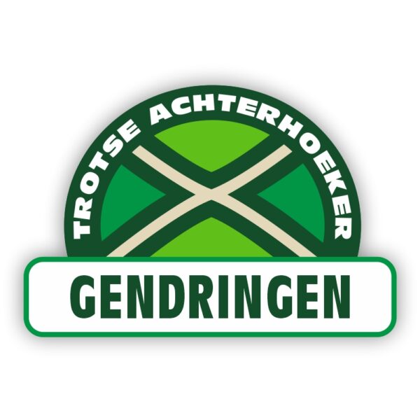 Plaatsnaam sticker Achterhoekse Vlag - Gendringen
