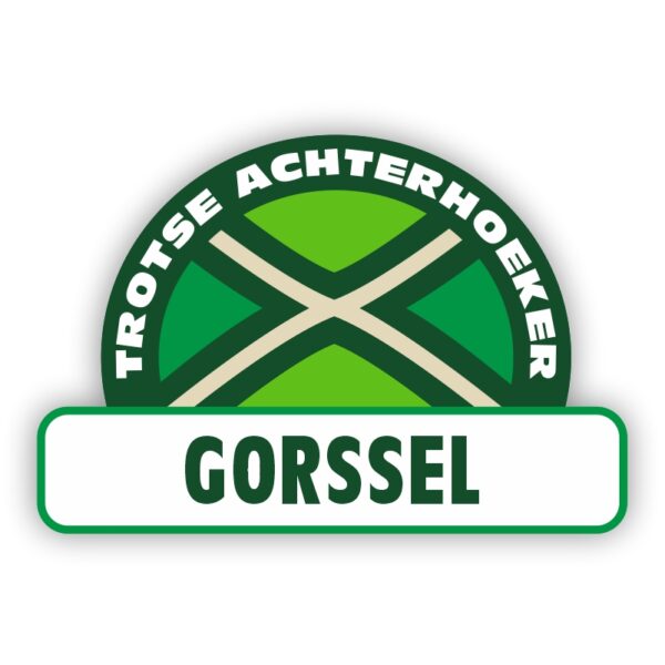 Plaatsnaam sticker Achterhoekse Vlag - Gorssel