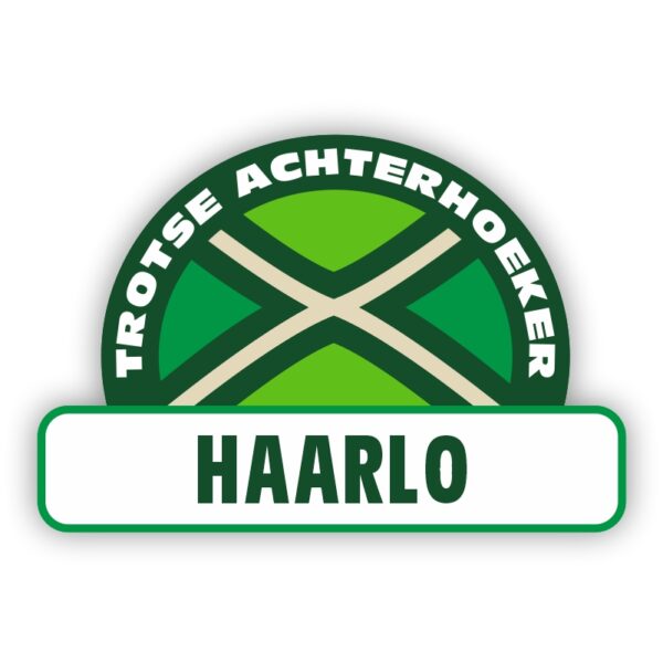 Plaatsnaam sticker Achterhoekse Vlag - Haarlo