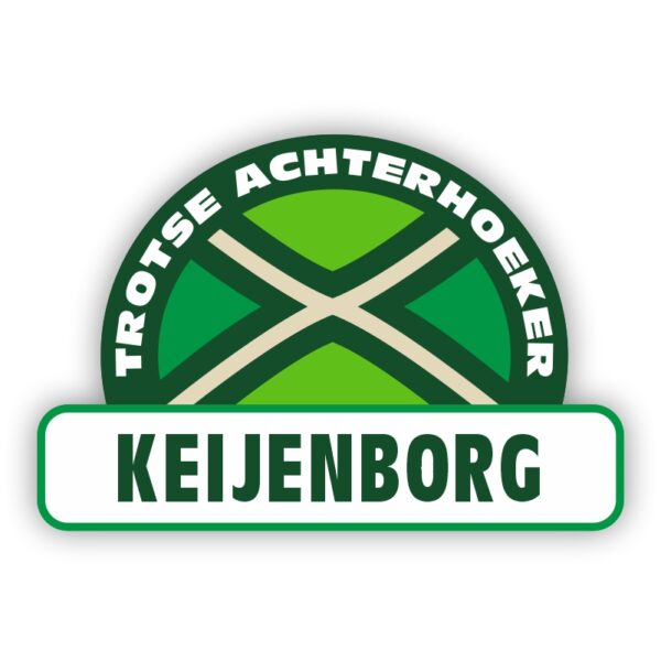 Plaatsnaam sticker Achterhoekse Vlag - Keijenborg