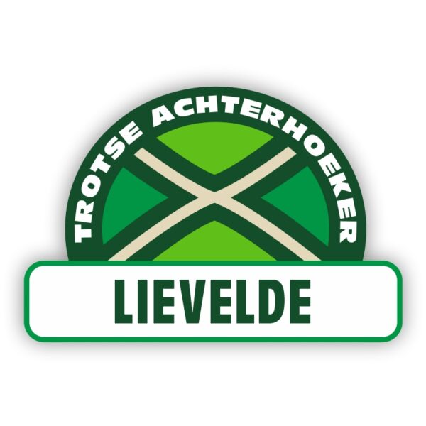 Plaatsnaam sticker Achterhoekse Vlag - Lievelde