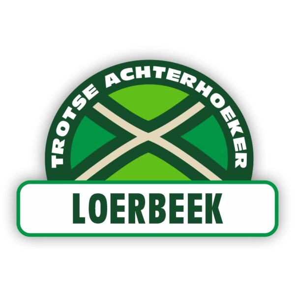 Plaatsnaam sticker Achterhoekse Vlag - Loerbeek