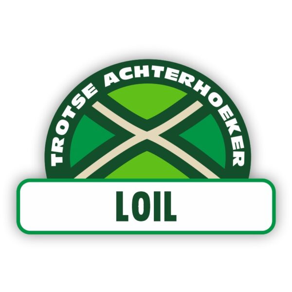 Plaatsnaam sticker Achterhoekse Vlag - Loil