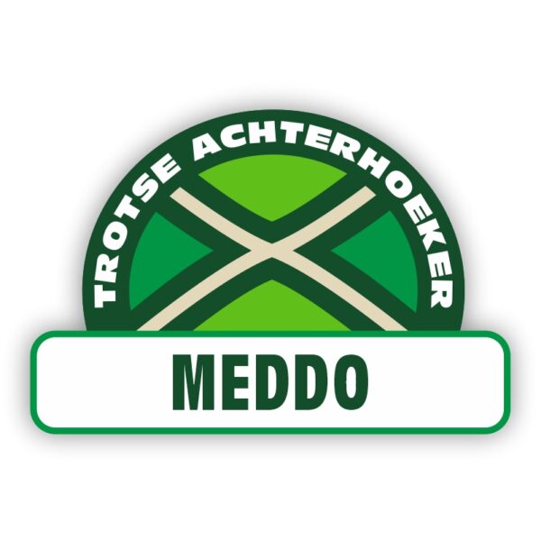 Plaatsnaam sticker Achterhoekse Vlag - Meddo
