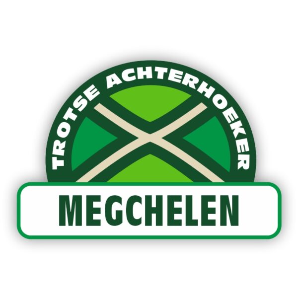 Plaatsnaam sticker Achterhoekse Vlag - Megchelen