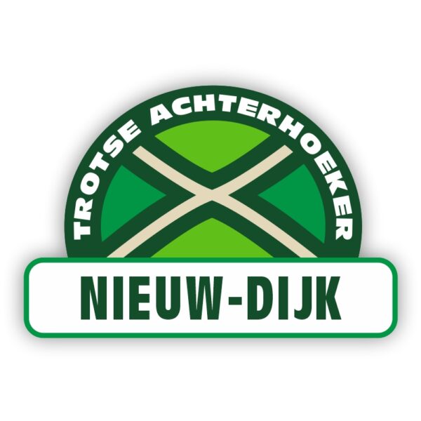 Plaatsnaam sticker Achterhoekse Vlag - Nieuw-Dijk