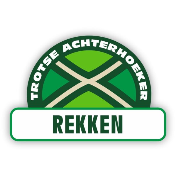 Plaatsnaam sticker Achterhoekse Vlag - Rekken