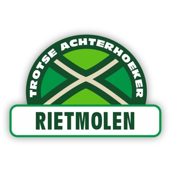 Plaatsnaam sticker Achterhoekse Vlag - Rietmolen
