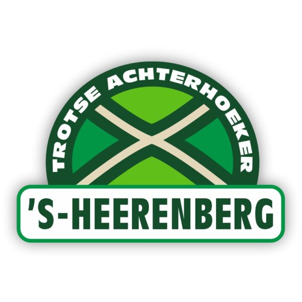 Plaatsnaam sticker Achterhoekse Vlag - 's-Heerenberg