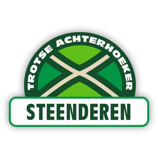 Plaatsnaam sticker Achterhoekse Vlag - Steenderen