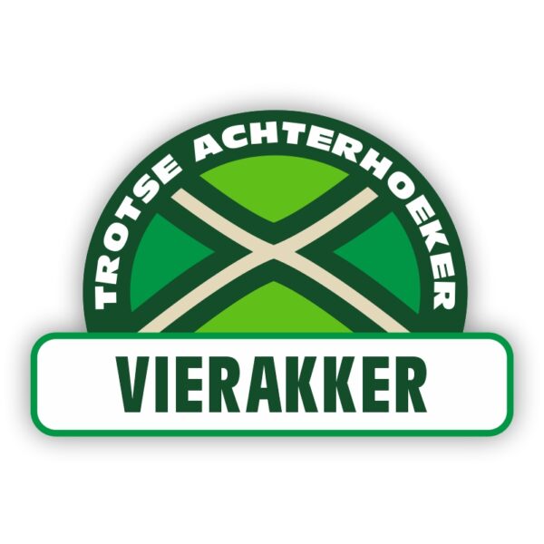 Plaatsnaam sticker Achterhoekse Vlag - Vierakker
