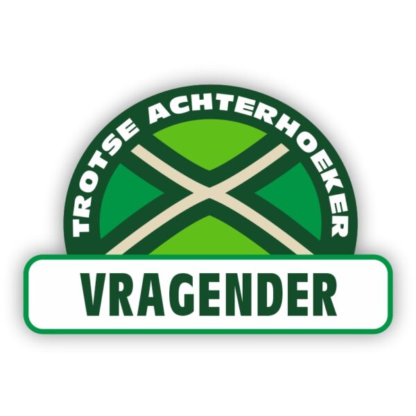 Plaatsnaam sticker Achterhoekse Vlag - Vragender