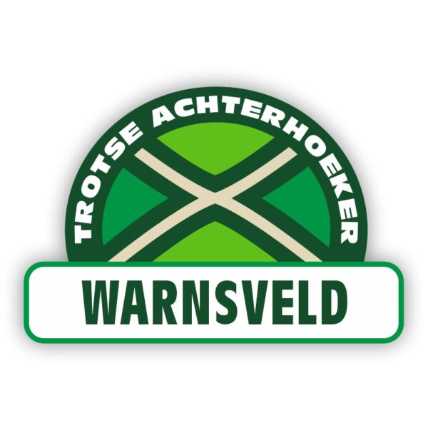 Plaatsnaam sticker Achterhoekse Vlag - Warnsveld