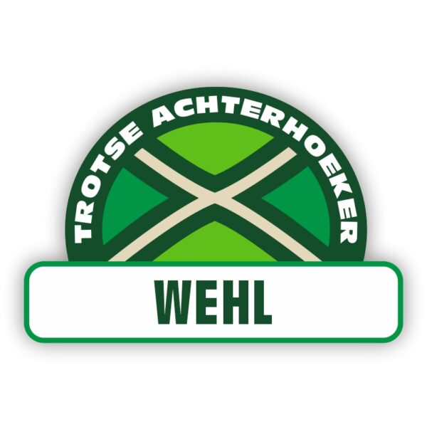 Plaatsnaam sticker Achterhoekse Vlag - Wehl