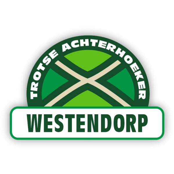 Plaatsnaam sticker Achterhoekse Vlag - Westendorp