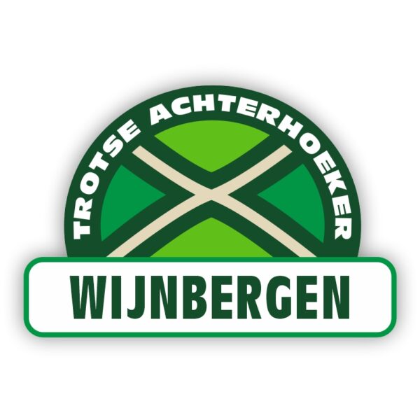 Plaatsnaam sticker Achterhoekse Vlag - Wijnbergen