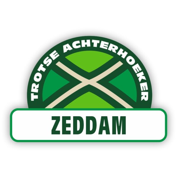 Plaatsnaam sticker Achterhoekse Vlag - Zeddam