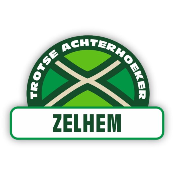 Plaatsnaam sticker Achterhoekse Vlag - Zelhem