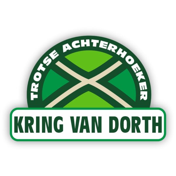 Plaatsnaam sticker Achterhoekse Vlag - Kring van Dorth