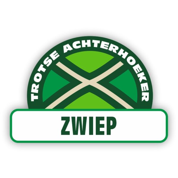 Plaatsnaam sticker Achterhoekse Vlag - Zwiep