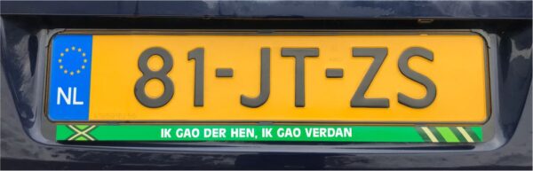 Kentekenplaat sticker Ik gao der hen, ik gao verdan - Afbeelding 3