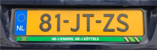 Kentekenplaat sticker He-j kniens, he-j kottels - Afbeelding 3