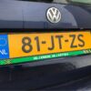 Kentekenplaat sticker He-j kniens, he-j kottels