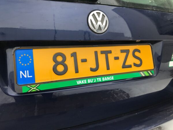 Kentekenplaat sticker Vake bu'j te bange